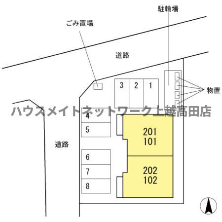 リベルタ春日野の区画図|配置図
