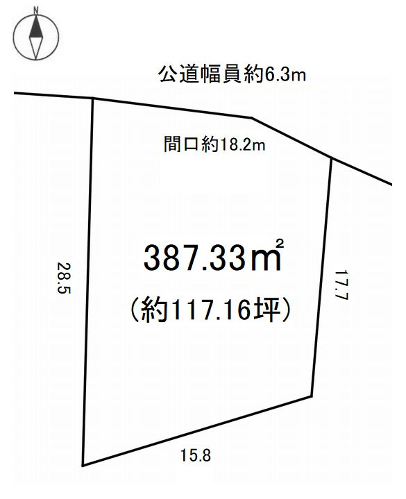 半田市白山町3丁目の土地図