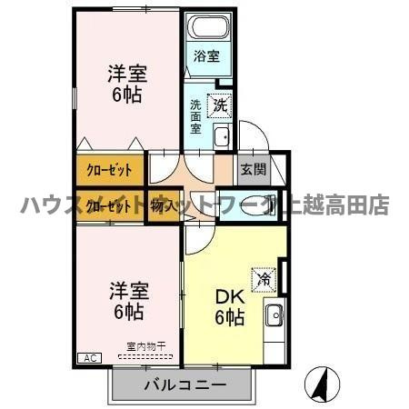 ロイヤルガーデン子安 Ｂの間取り|間取図