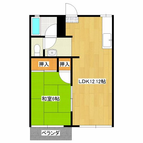 栄光ハイツの間取り