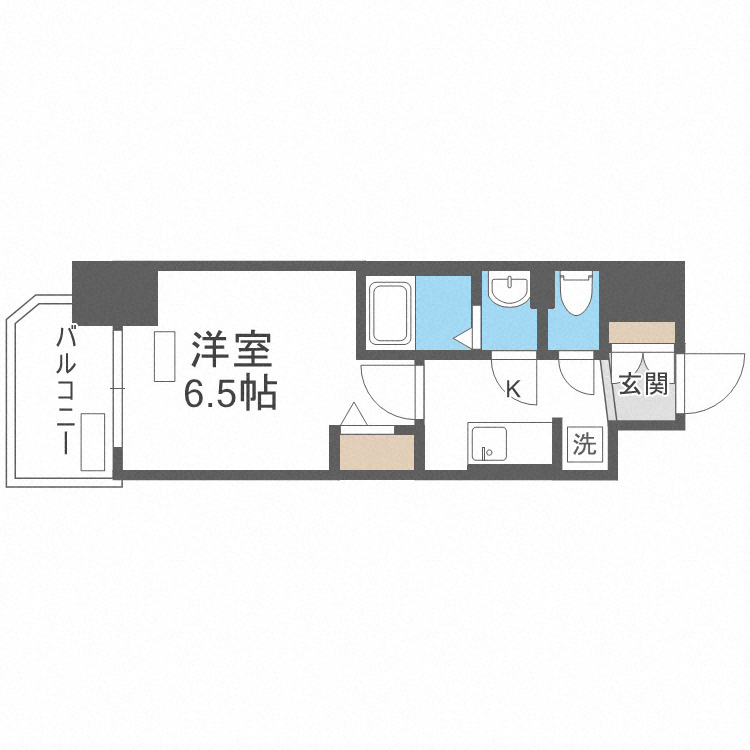 プレサンスOSAKA DOMECITYビーツの間取り