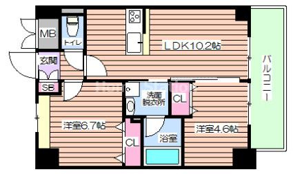 【間取り】 | エスペランサ海老江