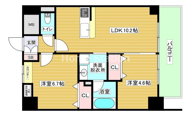 【間取り】 | エスペランサ海老江