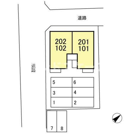 ウィルモアメゾンの区画図|高崎、前橋、伊勢崎エリアのお部屋探しはエンドスケープまで！お客様の理想お聞かせ下さい♪