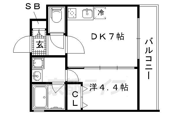 ベラジオ京都鞍馬口の間取り|別タイプの間取りです