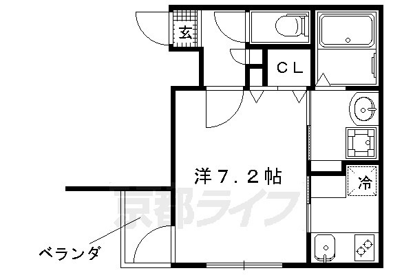 Ａｐｐａｒｔａｍｅｎｔｏ御所西の間取り|別タイプの間取りです
