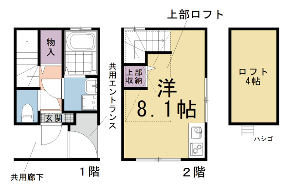 エスペランサ西陣芝大宮の間取り|【代表的な間取りです】