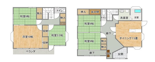 潮見台戸建の間取り