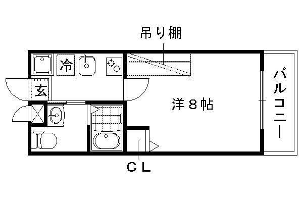 サントス千本今出川の間取り|【代表的な間取りです】