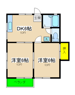 【間取り】 | ハイツキャニオン | ハイツキャニオン　間取り