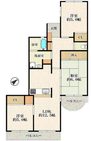 コープ野村武庫之荘の間取り