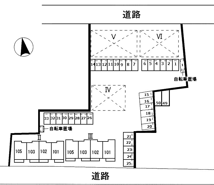 グランデカメリア山の手Ⅵの区画図