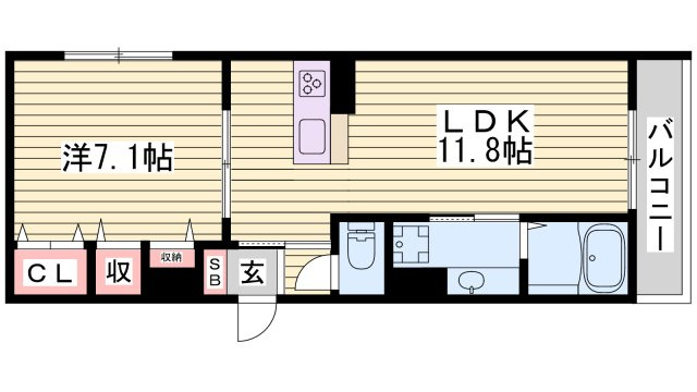ベルメゾン福田の間取り