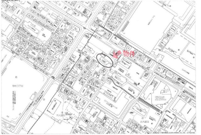 草津市西大路町の店舗事務所の地図
