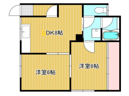 №１福盛ハイツA棟の間取り