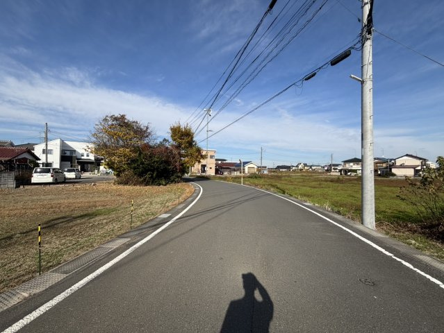 川越市大袋新田　建築条件なし売地　「南大塚駅」徒歩14分　【大東西小学区】の前面道路含む現地写真