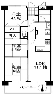 【間取り】 | コスモ橿原神宮前