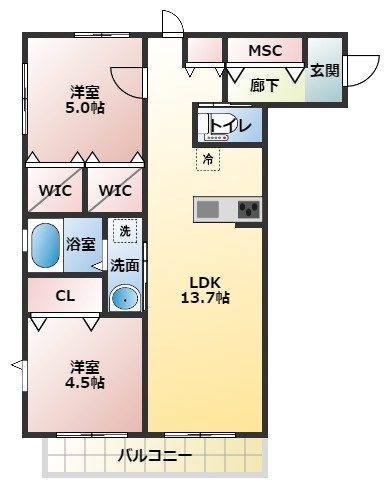 アネーロ東船橋の間取り