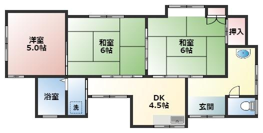 八町通貸家の間取り
