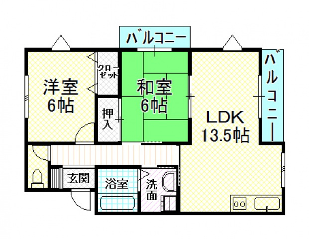 【間取り】 | 第6コーポ平野