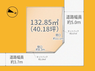 【土地図】 | 宇治市木幡南山　売土地　建築条件無し