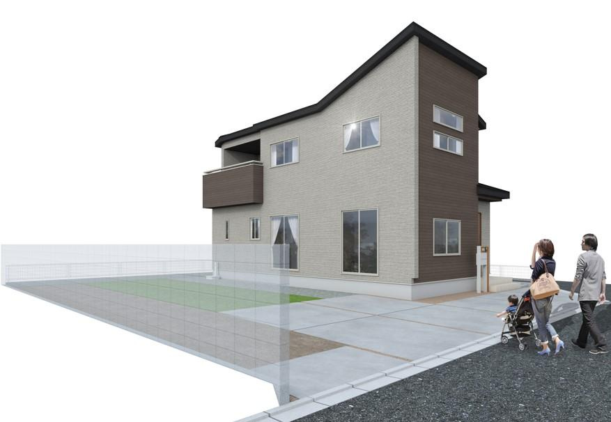 ブルーミングガーデン　岡山市北区一宮　【仲介手数料無料】の外観パース