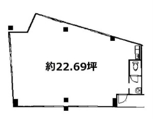 大津市打出浜の店舗事務所の間取り