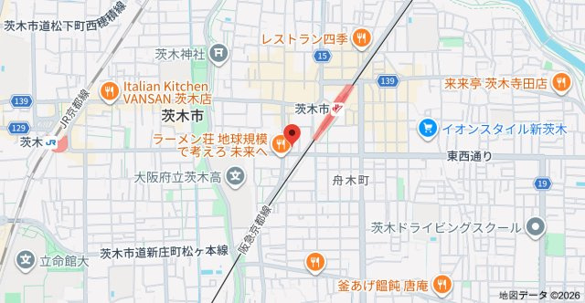 レフィナード茨木の地図
