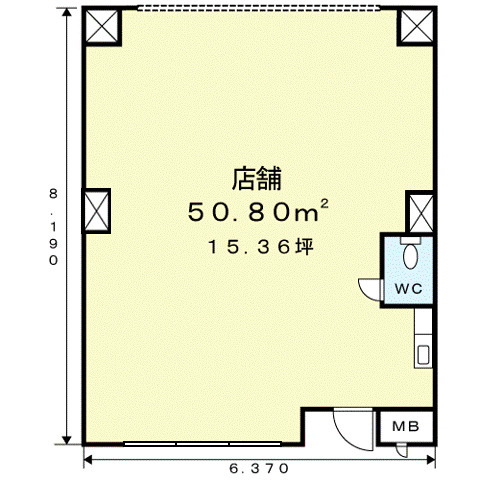 大津市真野５丁目の店舗事務所の間取り