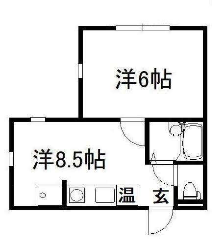 西川ハイツの間取り|【代表的な間取です】