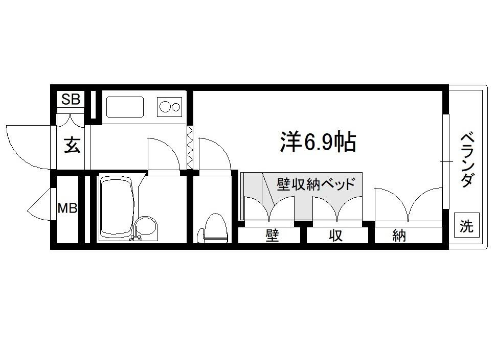 セレーネ田辺Ⅲ-Aの間取り|【代表的な間取り】