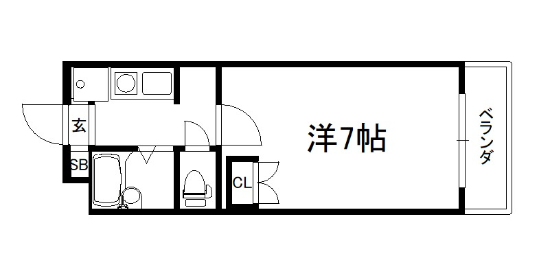 スカイハイツ三山木の間取り