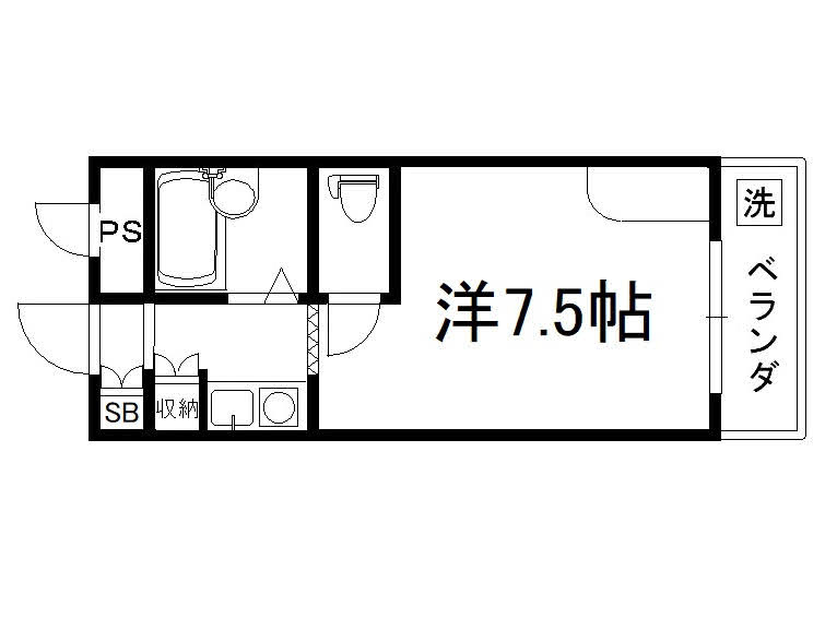 セレーネ田辺Ⅲ-Bの間取り|【代表的な間取り】