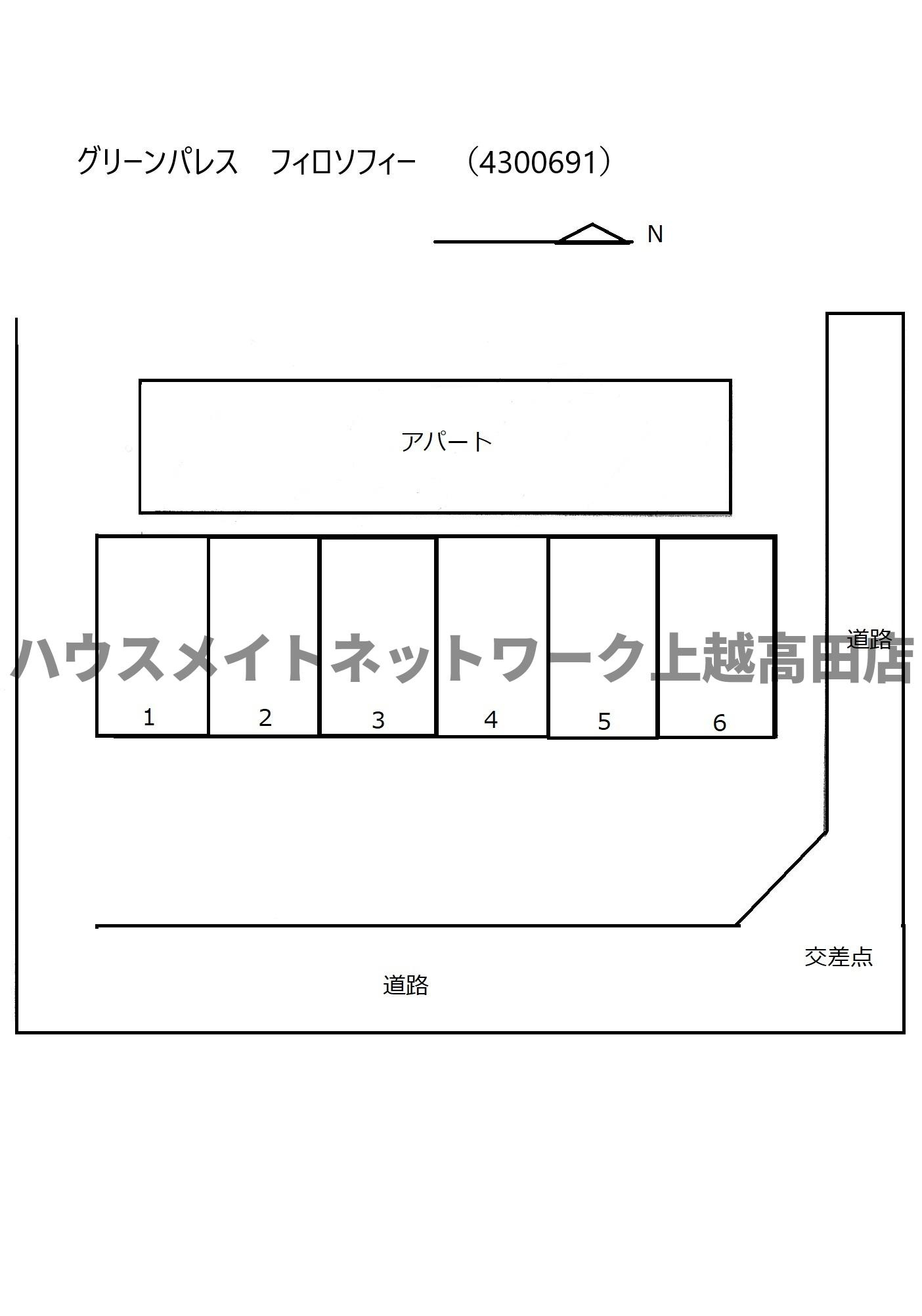 グリーンパレス フィロソフィーの駐車場|配置図