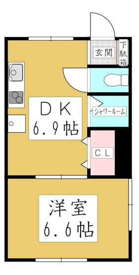 【間取り】 | イワモトビル　ホワイトコーポラス