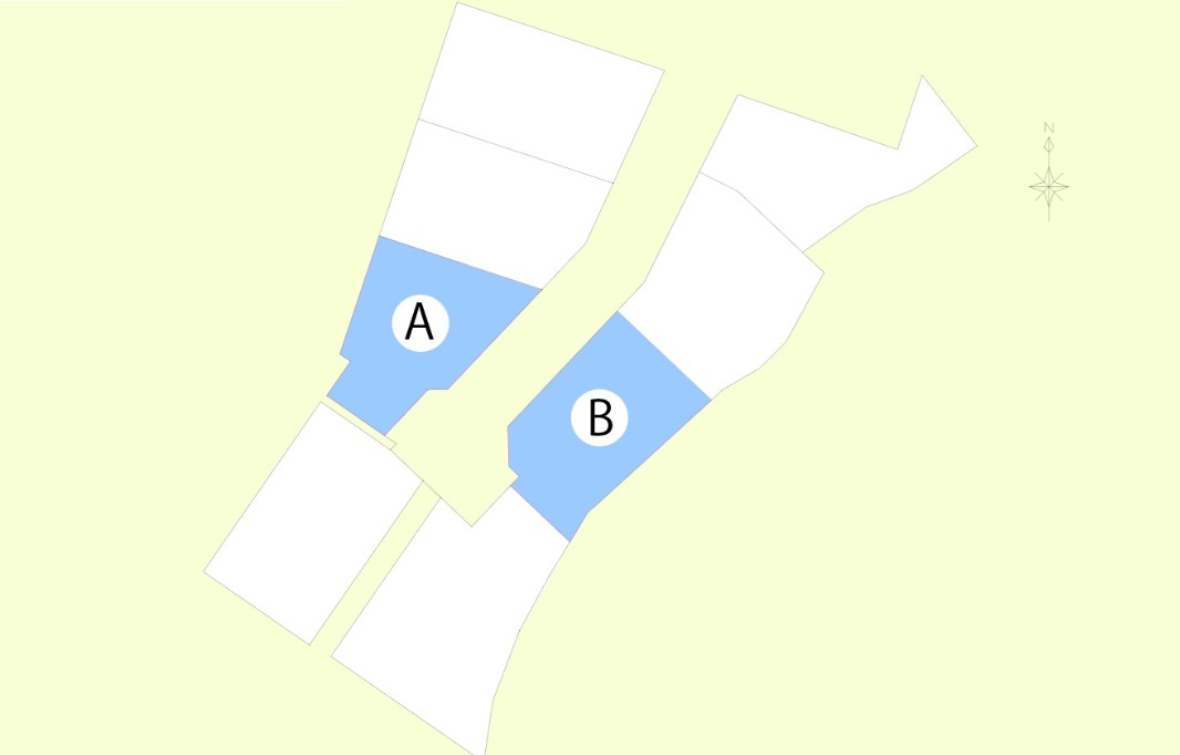 西塚ノ原　建築条件付き　売土地　Ｂ区画　（全8区画）の区画図|Ｂ区画