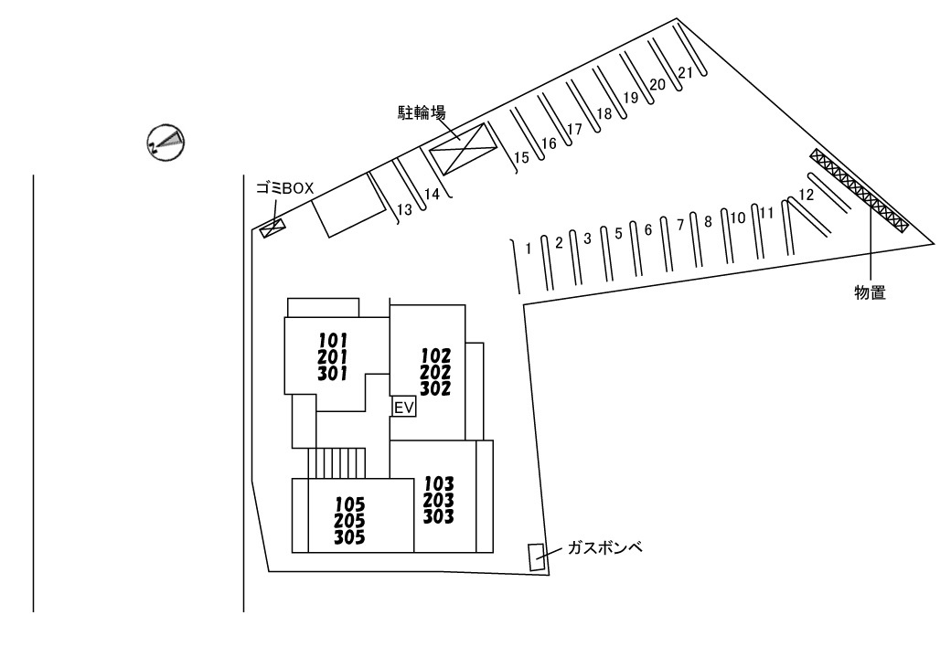 シャーメゾンエグゼクティブ東福原の区画図
