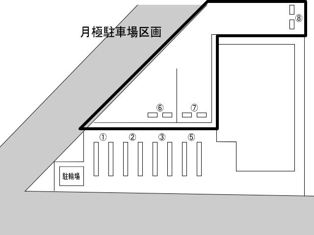 ＣＳ三野月極駐車場の区画図