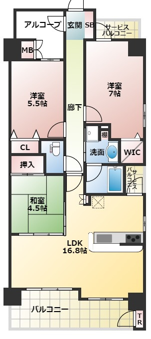 KDXレジデンス守口の間取り