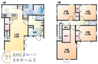 【間取り】 | 鈴蘭台東町　新築戸建　2区画分譲 | 1号棟間取り