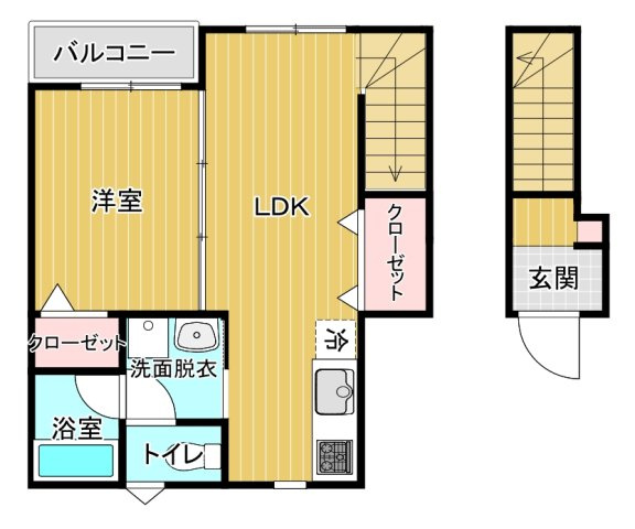 【間取り】 | TJ御坊 A棟