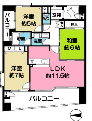 【間取り】 | セイワパレス新大宮