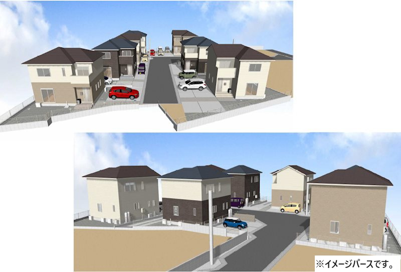 カメリアコートＡの外観|イメージパース