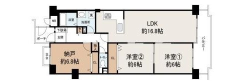 【間取り】 | サン北野田ハイツ
