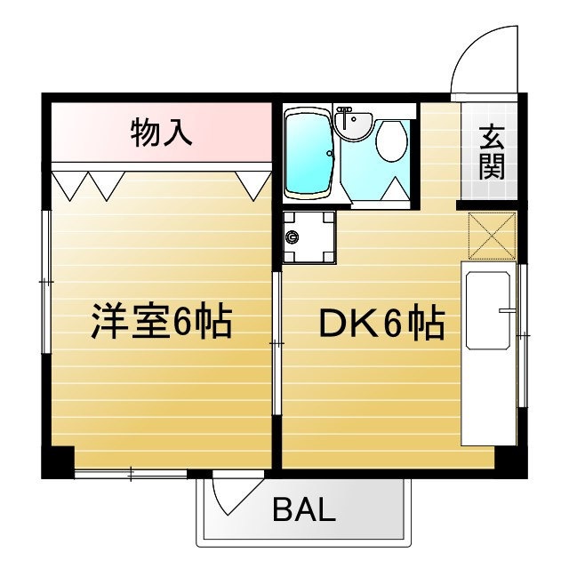 京都市左京区静市市原町の賃貸マンションの間取り