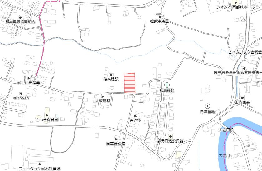 都城市都島町の売地の土地図