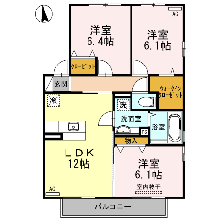 メゾン・ヴェール Aの間取り