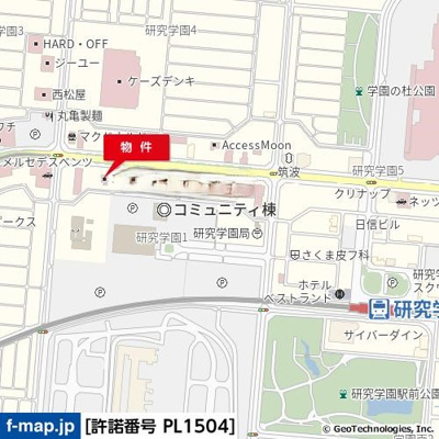 【地図】 | ＩＳＳＥＩ研究学園ビル