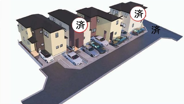 【横浜市保土ケ谷区上菅田町478-3全４棟新築戸建て２号棟】★仲介手数料無料★（上菅田笹の丘小学校・上菅田中学校）の外観パース