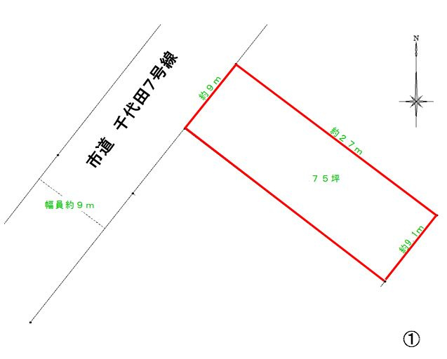 上野字野原390-41　①の土地図